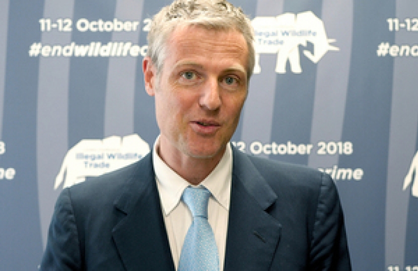 Zac Goldsmith MP  leading the campaign against the illegal trade of wildlife